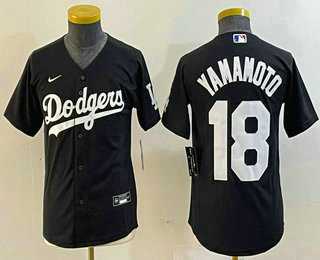 Youth Los Angeles Dodgers #18 Yoshinobu Yamamoto Black Turn Back The Clock Stitched Cool Base Jersey3,We sell and wholesale Youth Los Angeles Dodgers #18 Yoshinobu Yamamoto Black Turn Back The Clock Stitched Cool Base Jersey3 on line form chian!